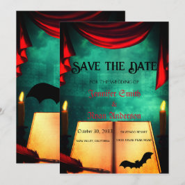 Elegante gotische trouwkaart save the date uitnodi kaart