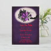 Elegante gotische trouwkaart save the date uitnodi kaart (Staand voorkant)