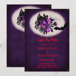 Elegante gotische trouwkaart save the date uitnodi kaart