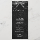 Elegante Gotische Trouwmenu Menu (Voorkant)