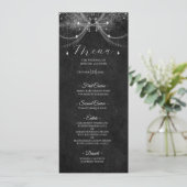 Elegante Gotische Trouwmenu Menu (Staand voorkant)