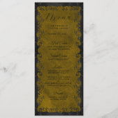 Elegante Gotische Trouwmenu Menu (Voorkant)