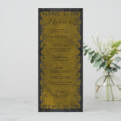 Elegante Gotische Trouwmenu Menu (Staand voorkant)