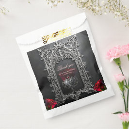 Elegante Gotische Trouwroos Frame  Bedankzakje