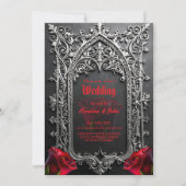 Elegante Gotische Trouwroos Frame Kaart (Voorkant)