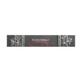 Elegante Gotische Trouwroos Frame Uitnodigingen Wikkel (Vlak)