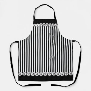 Elegante Gotische Vintage Strepen & Schedel Patroo Schort