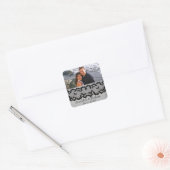 Elegante Gotische Vleermuis Kant Bruiloft Favor St Vierkante Sticker (Envelop)