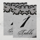 Elegante Gotische Vleermuis Kant Gotische Huwelijk Kaart (Voorkant / Achterkant)