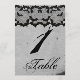 Elegante Gotische Vleermuis Kant Gotische Huwelijk Kaart