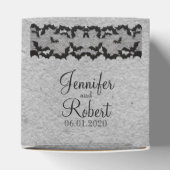Elegante Gotische Vleermuis Kant Posh Bruiloft Fav Bedankdoosjes (Bovenkant)