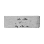 Elegante Gotische Vleermuis Kant Posh Bruiloft Lab Etiket (Voorkant)