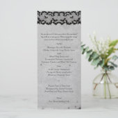 Elegante Gotische Vleermuis Kant Posh Bruiloft Men Menu (Staand voorkant)