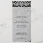 Elegante Gotische Vleermuis Kant Posh Bruiloft Men Menu (Voorkant)