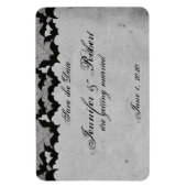 Elegante Gotische Vleermuis Kant Posh Bruiloft Sav Magneet (Verticaal)