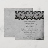 Elegante Gotische Vleermuis Kant Posh Bruiloft Uit Kaart (Voorkant / Achterkant)