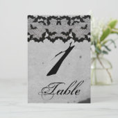 Elegante gotische vleermuis kant sierlijke bruilof kaart (Staand voorkant)