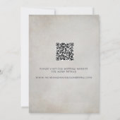 Elegante Gotische Waterverf Bloemen QR Code Bruilo Kaart (Achterkant)