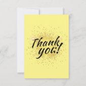 Elegante Gotische Zwart & Goud bruiloft Dank u kaa Bedankkaart (Achterkant)