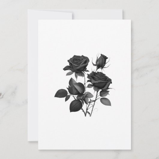 Elegante gotische zwart-wit bruiloft monogram save the date (Achterkant)