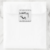 Elegante Gotische Zwart-Wit Halloween Stickers (Tas)