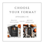 Elegante Gotische Zwarte Bloemen Schedel Halloween Kaart