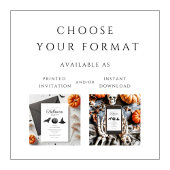 Elegante gotische zwarte pompoen Halloween Kaart