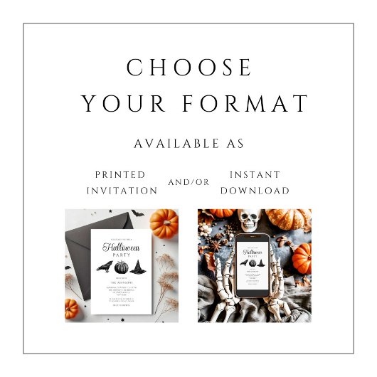 Elegante gotische zwarte pompoen Halloween Kaart