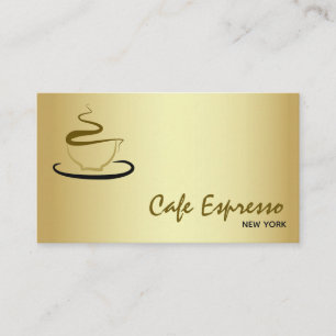 Elegante Goud Cafe Visitekaartje