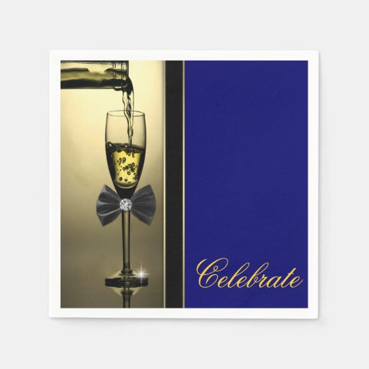 Elegante goud champagne servet (Voorkant)