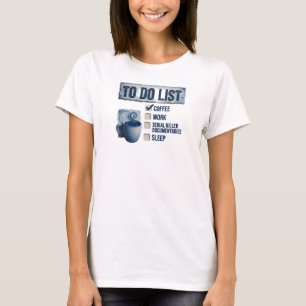 Elegante Goud COFFIE WERK ECHTE MISDAAD Custom T-s T-shirt