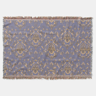 Elegante goud damast werpdeken | Vintage Periwi Deken