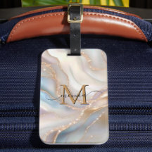 Elegante goud en parelmoer monogram naam gepersona