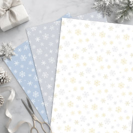 Elegante goud- en zilveren sneeuwvlok cadeauverpak inpakpapier vel