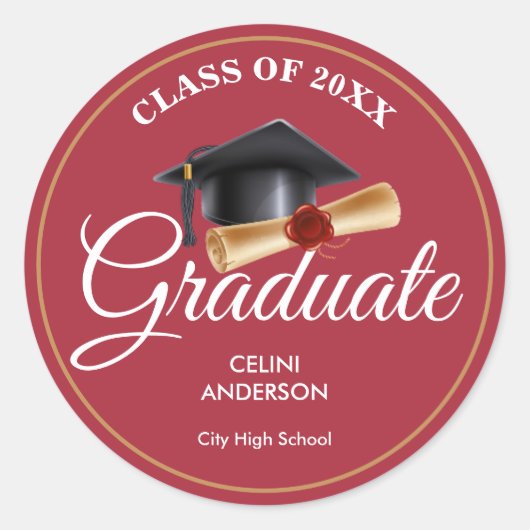 Elegante goud- en zwartverloopstickers ronde sticker (Voorkant)