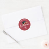 Elegante goud- en zwartverloopstickers ronde sticker (Envelop)