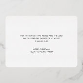 Elegante goud folie foto vakantie geboorteaankondi folie feestdagenkaart (Achterkant)