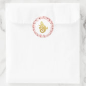 Elegante Goud Folie Ganapati Hindoe God Ronde Sticker (Tas)