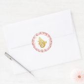 Elegante Goud Folie Ganapati Hindoe God Ronde Sticker (Envelop)