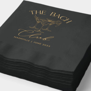 Elegante goud folie gestempelde Bach Club op maat  Servetten
