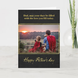 Elegante goud folie op krijt Vaderdag kaart