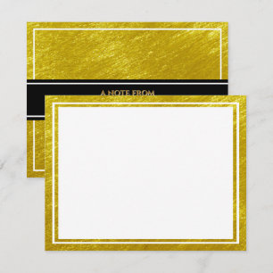 Elegante goud-folie textuur, professioneel schrijf notitiekaartje