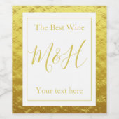 Elegante goud folie wijnlabels wijn etiket (Enkel label)