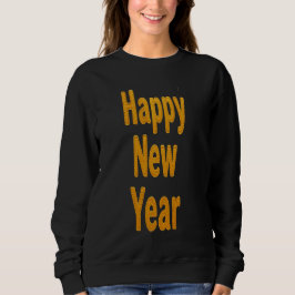 Elegante goud geborduurde typografie Klasse Feest Trui