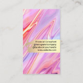 Elegante Goud Geborsteld | Regenboog Vloeibare Ach Visitekaartje (Achterkant)