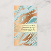 Elegante Goud Geborsteld Vloeibaar Marmer Visitekaartje (Achterkant)