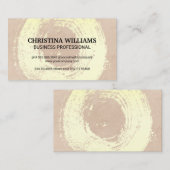 Elegante Goud Geborstelde Cirkel | Textuur Achterg Visitekaartje (Voorkant / Achterkant)