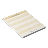 Elegante goud gestreepte aangepaste notities notitieblok (Schuin)