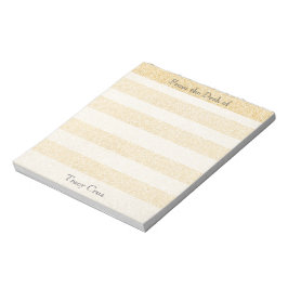 Elegante goud gestreepte aangepaste notities notitieblok