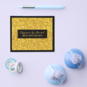 Elegante goud glans textuur zwarte achtergrond flyer (Enkel)